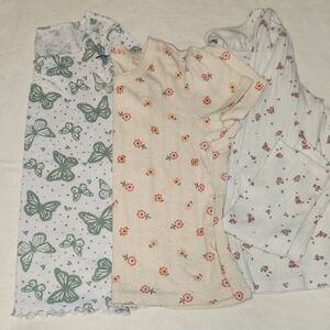 SO Floral Print Tops - Cream and Pink
